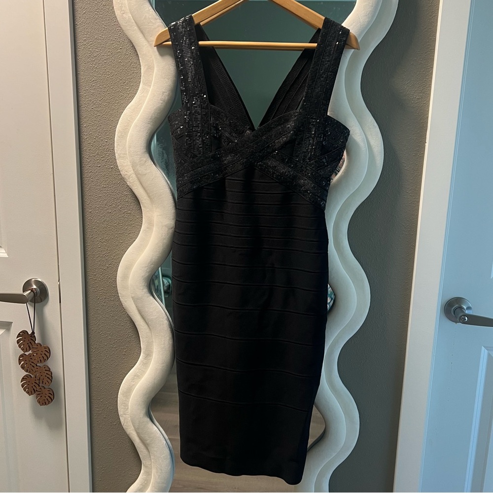 Herve Leger sequin bandage dress